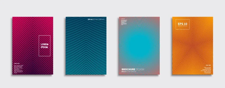 Vector cover designs. Future Poster template. Smartphone modern background set. Illustrazione stock