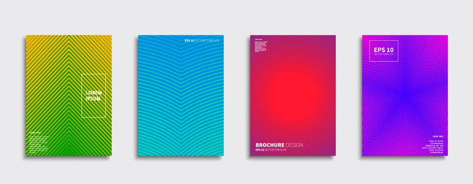 Vector cover designs. Future Poster template. Smartphone modern background set. Illustrazione stock