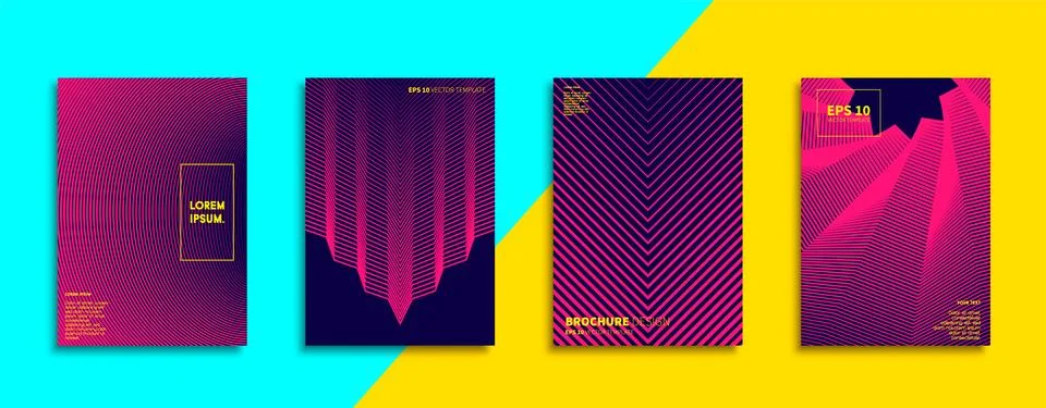 Vector cover designs. Future Poster template. Smartphone modern background set. Stockillustratie