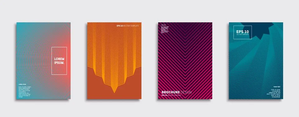 Vector cover designs. Future Poster template. Smartphone modern background set. Illustrazione stock