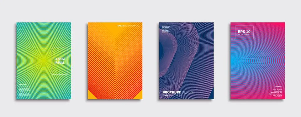 Vector cover designs. Future Poster template. Smartphone modern background set. Illustrazione stock