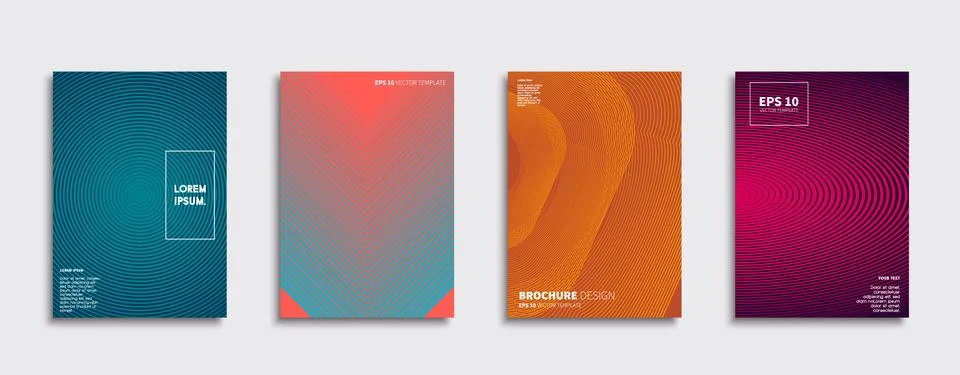 Vector cover designs. Future Poster template. Smartphone modern background set. Illustrazione stock