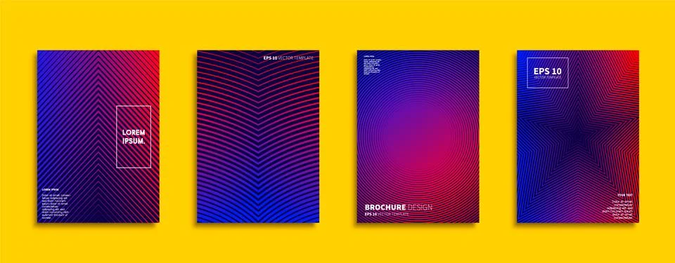 Vector cover designs. Future Poster template. Smartphone modern background set. イラスト素材