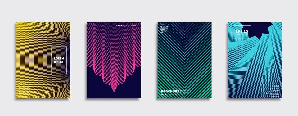 Vector cover designs. Future Poster template. Smartphone modern background set. Stockillustratie