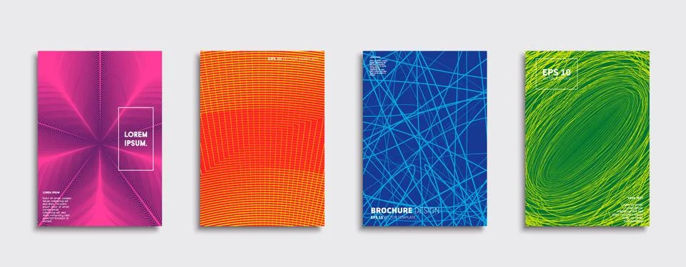 Vector cover designs. Future Poster template. Smartphone modern background set. Illustrazione stock