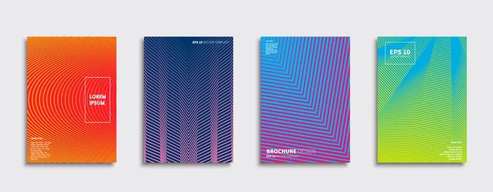 Vector cover designs. Future Poster template. Smartphone modern background set. Illustrazione stock