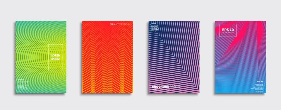 Vector cover designs. Future Poster template. Smartphone modern background set. Illustrazione stock