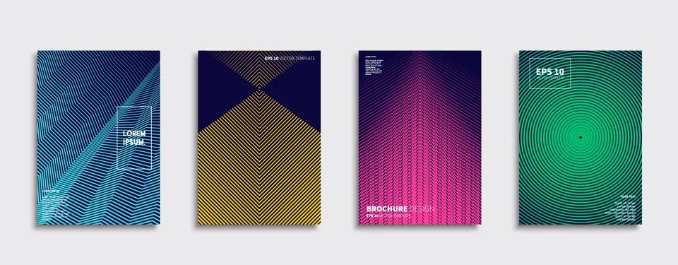 Vector cover designs. Future Poster template. Smartphone modern background set. Illustrazione stock