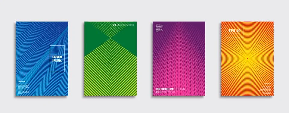 Vector cover designs. Future Poster template. Smartphone modern background set. Illustrazione stock