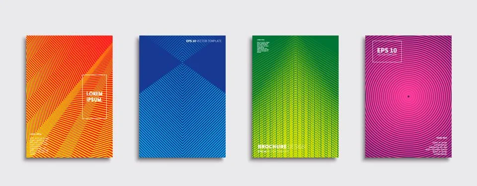Vector cover designs. Future Poster template. Smartphone modern background set. Illustrazione stock