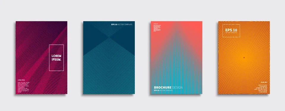 Vector cover designs. Future Poster template. Smartphone modern background set. Illustrazione stock