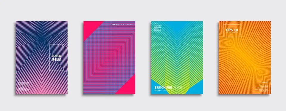 Vector cover designs. Future Poster template. Smartphone modern background set. Illustrazione stock