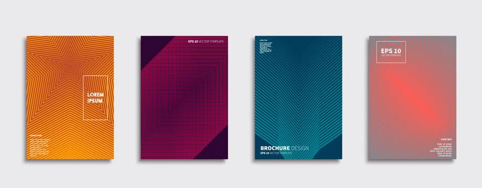 Vector cover designs. Future Poster template. Smartphone modern background set. Illustrazione stock