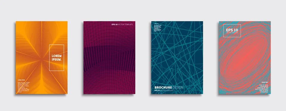 Vector cover designs. Future Poster template. Smartphone modern background set. 库存插图
