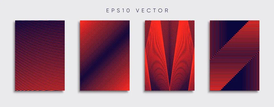 Vector cover designs. Future Poster template. Smartphone modern background set. Illustrazione stock