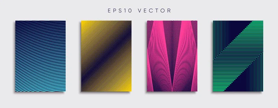 Vector cover designs. Future Poster template. Smartphone modern background set. Illustrazione stock
