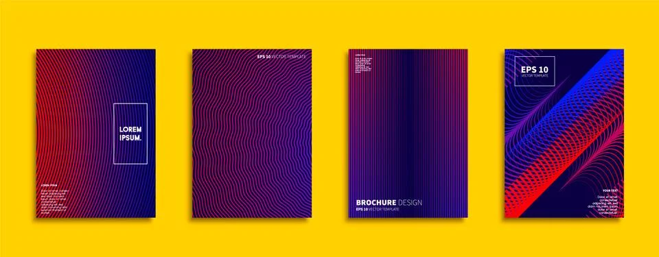 Vector cover designs. Future Poster template. Smartphone modern background set. 库存插图