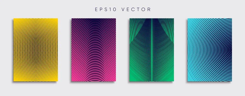 Vector cover designs. Future Poster template. Smartphone modern background set. Illustrazione stock