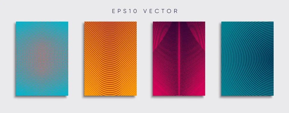 Vector cover designs. Future Poster template. Smartphone modern background set. Illustrazione stock