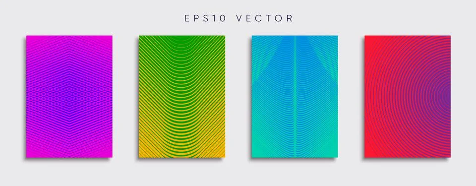 Vector cover designs. Future Poster template. Smartphone modern background set. Illustrazione stock