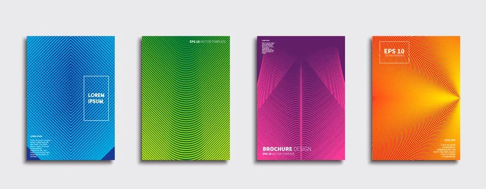 Vector cover designs. Future Poster template. Smartphone modern background set. Illustrazione stock