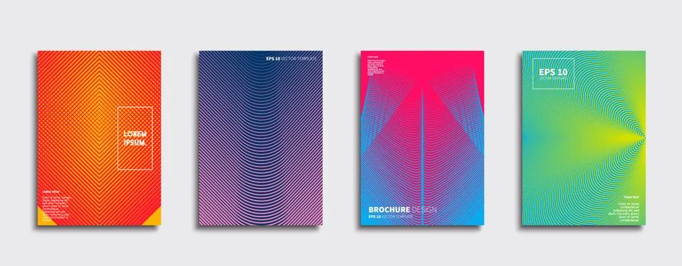 Vector cover designs. Future Poster template. Smartphone modern background set. Stock Illustration