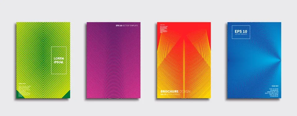 Vector cover designs. Future Poster template. Smartphone modern background set. Illustrazione stock