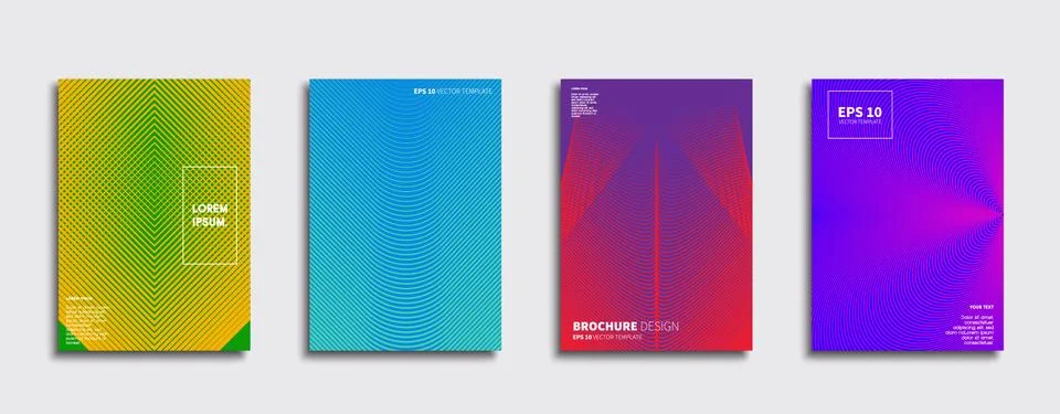 Vector cover designs. Future Poster template. Smartphone modern background set. Illustrazione stock