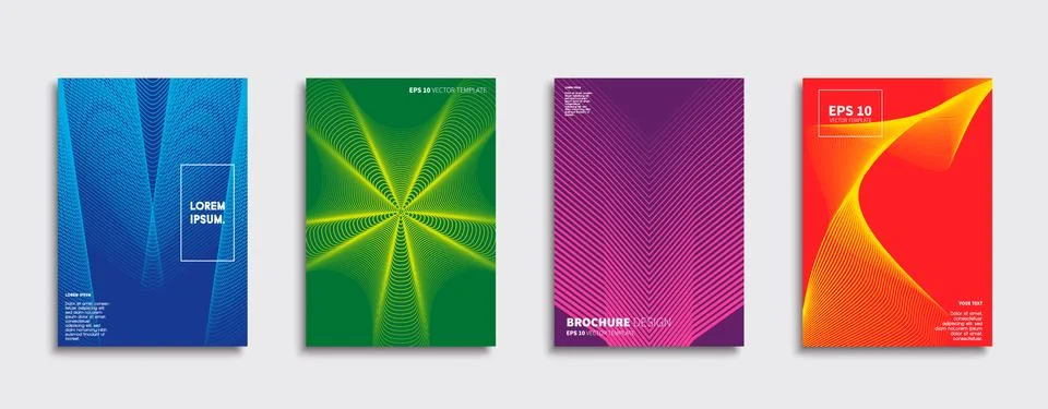 Vector cover designs. Future Poster template. Smartphone modern background set. Illustrazione stock