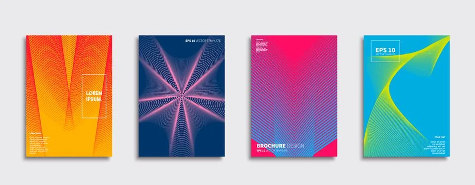Vector cover designs. Future Poster template. Smartphone modern background set. 库存插图