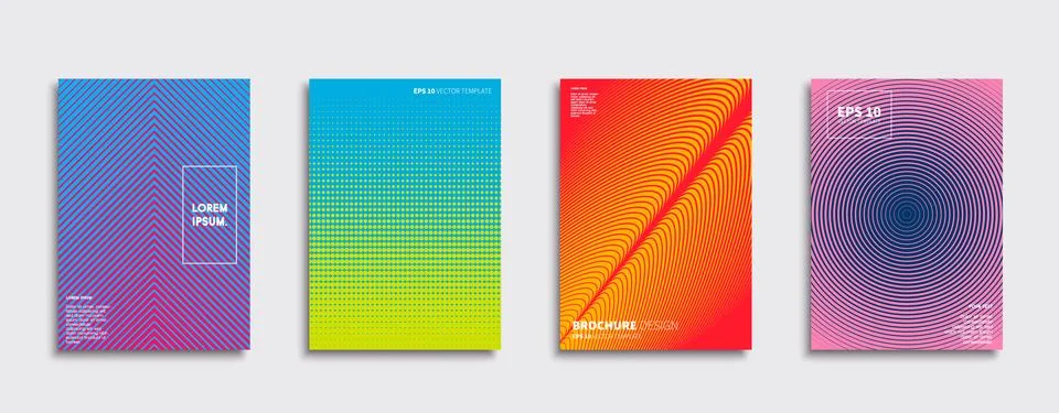 Vector cover designs. Future Poster template. Smartphone modern background set. Illustrazione stock