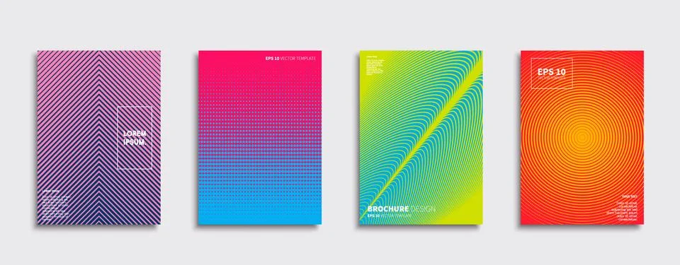 Vector cover designs. Future Poster template. Smartphone modern background set. Illustrazione stock