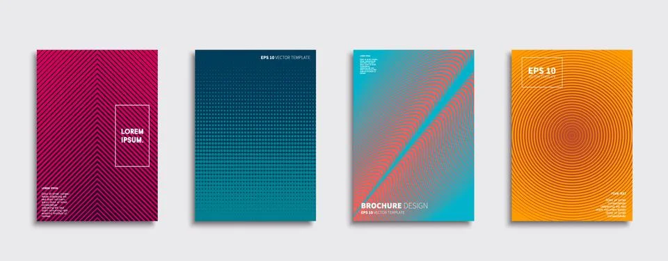 Vector cover designs. Future Poster template. Smartphone modern background set. Illustrazione stock
