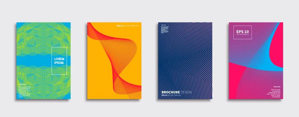 Vector cover designs. Future Poster template. Smartphone modern background set. Stockillustratie