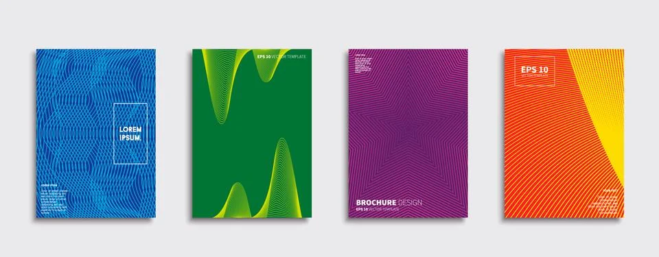 Vector cover designs. Future Poster template. Smartphone modern background set. 库存插图