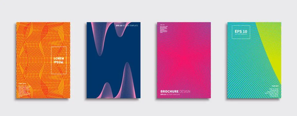 Vector cover designs. Future Poster template. Smartphone modern background set. Illustrazione stock