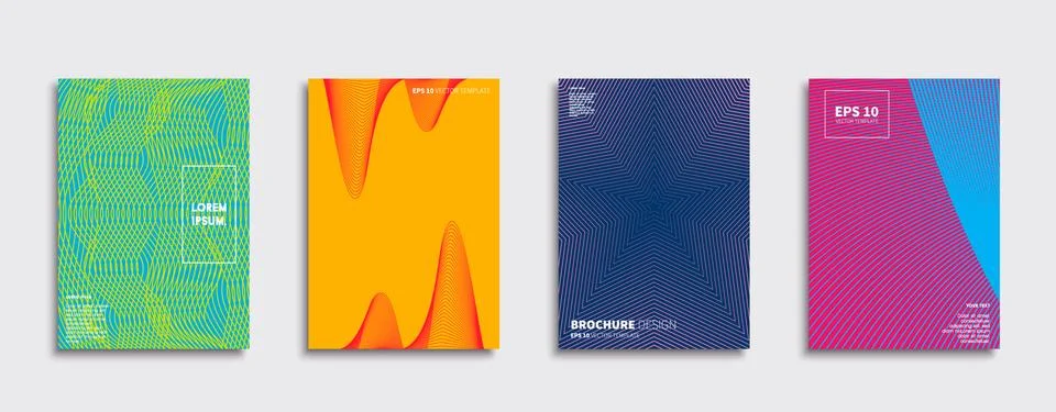 Vector cover designs. Future Poster template. Smartphone modern background set. Stockillustratie