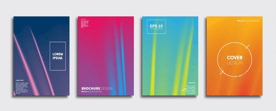 Vector cover designs. Future Poster template. Smartphone modern background set. Stock Illustration