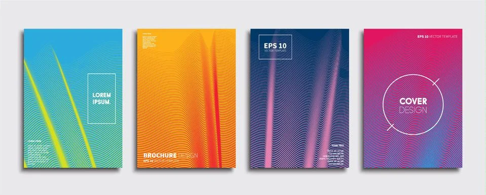 Vector cover designs. Future Poster template. Smartphone modern background set. 库存插图