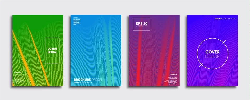 Vector cover designs. Future Poster template. Smartphone modern background set. Illustrazione stock