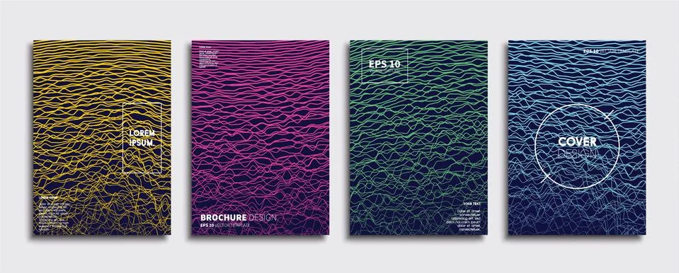 Vector cover designs. Future Poster template. Smartphone modern background set. Stock Illustration