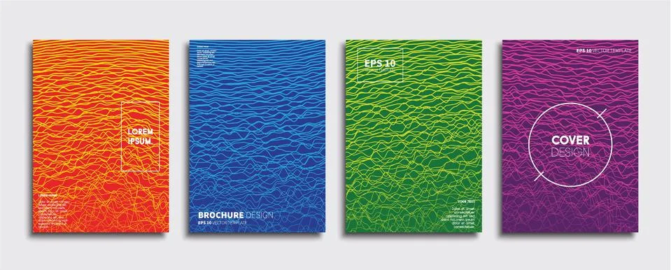 Vector cover designs. Future Poster template. Smartphone modern background set. Stockillustratie