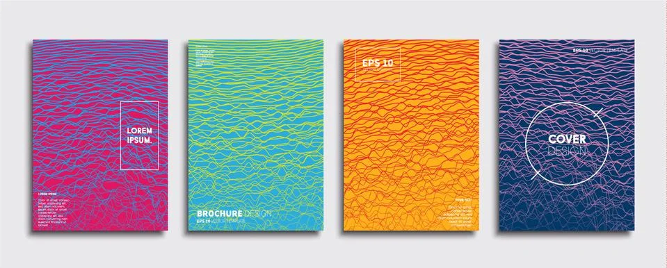 Vector cover designs. Future Poster template. Smartphone modern background set. Illustrazione stock