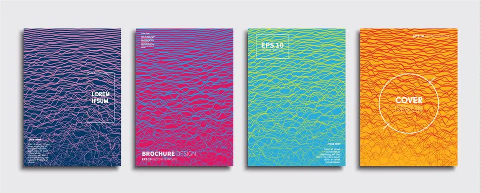 Vector cover designs. Future Poster template. Smartphone modern background set. Illustrazione stock