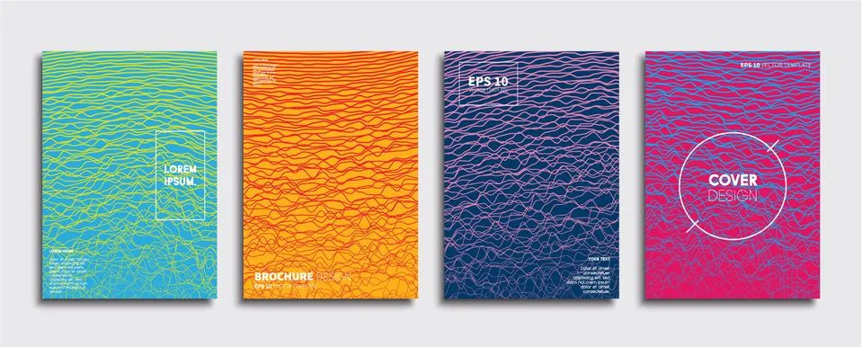 Vector cover designs. Future Poster template. Smartphone modern background set. Illustrazione stock