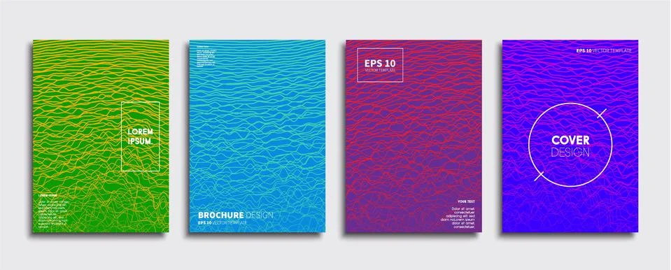 Vector cover designs. Future Poster template. Smartphone modern background set. Ilustración de archivo