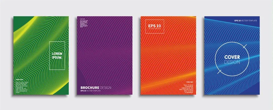 Vector cover designs. Future Poster template. Smartphone modern background set. Illustrazione stock
