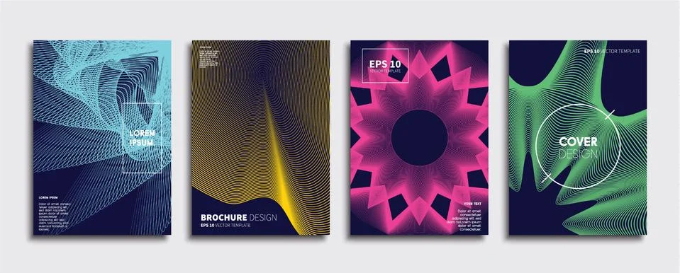 Vector cover designs. Future Poster template. Smartphone modern background set. Stockillustratie