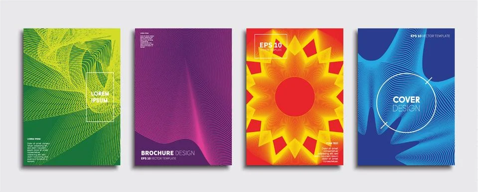 Vector cover designs. Future Poster template. Smartphone modern background set. Иллюстрация