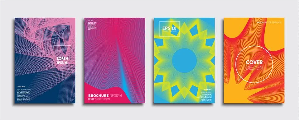 Vector cover designs. Future Poster template. Smartphone modern background set. Stockillustratie